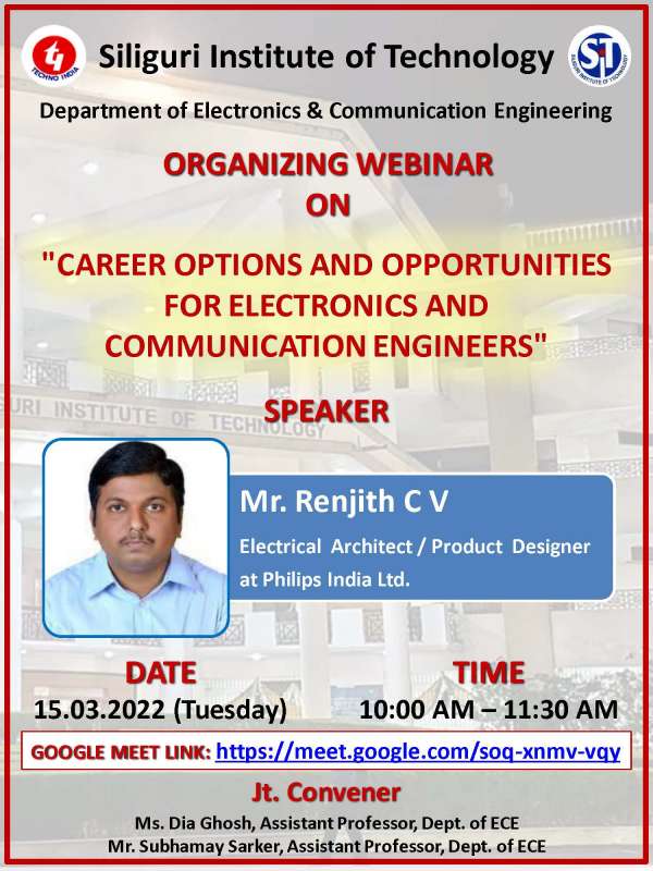 Webinar on Career Options and Opportunities for Electronics and Communication Engineers